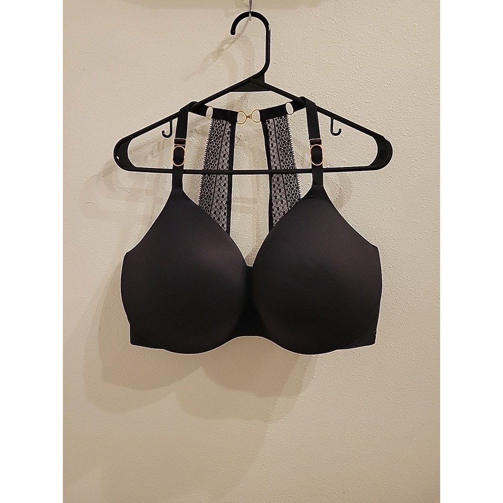 Victorias Secret 40DDD Incredible Bra Lace Racerback Black Underwire Comfortable